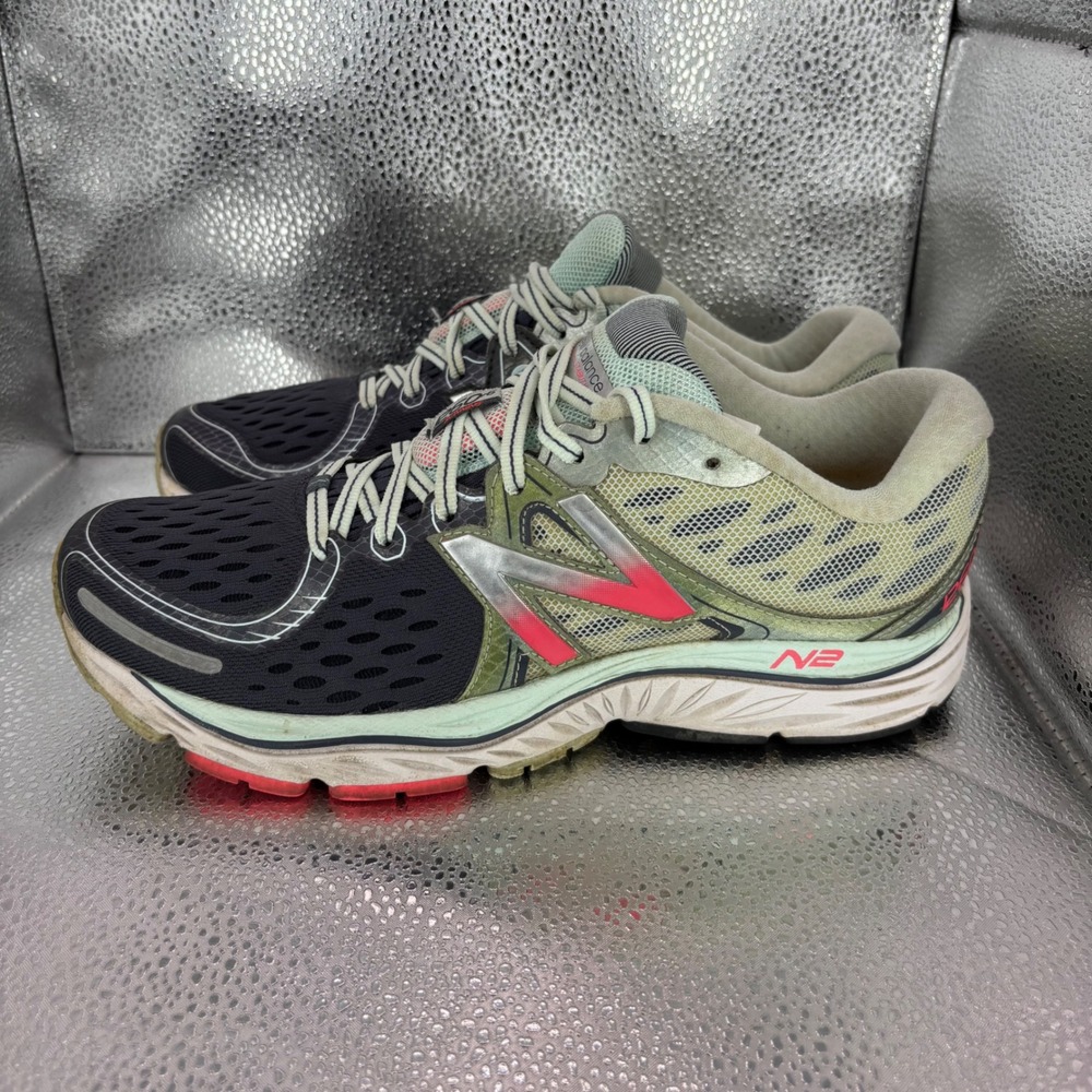 New Balance 1260v6 Womens 9.5 Running Shoes Black Silver Pink W1260PW6 - Picture 3 of 7